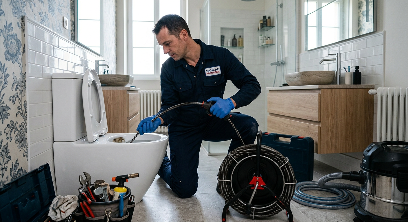 débouchage WC furet électrique Paris 18ème