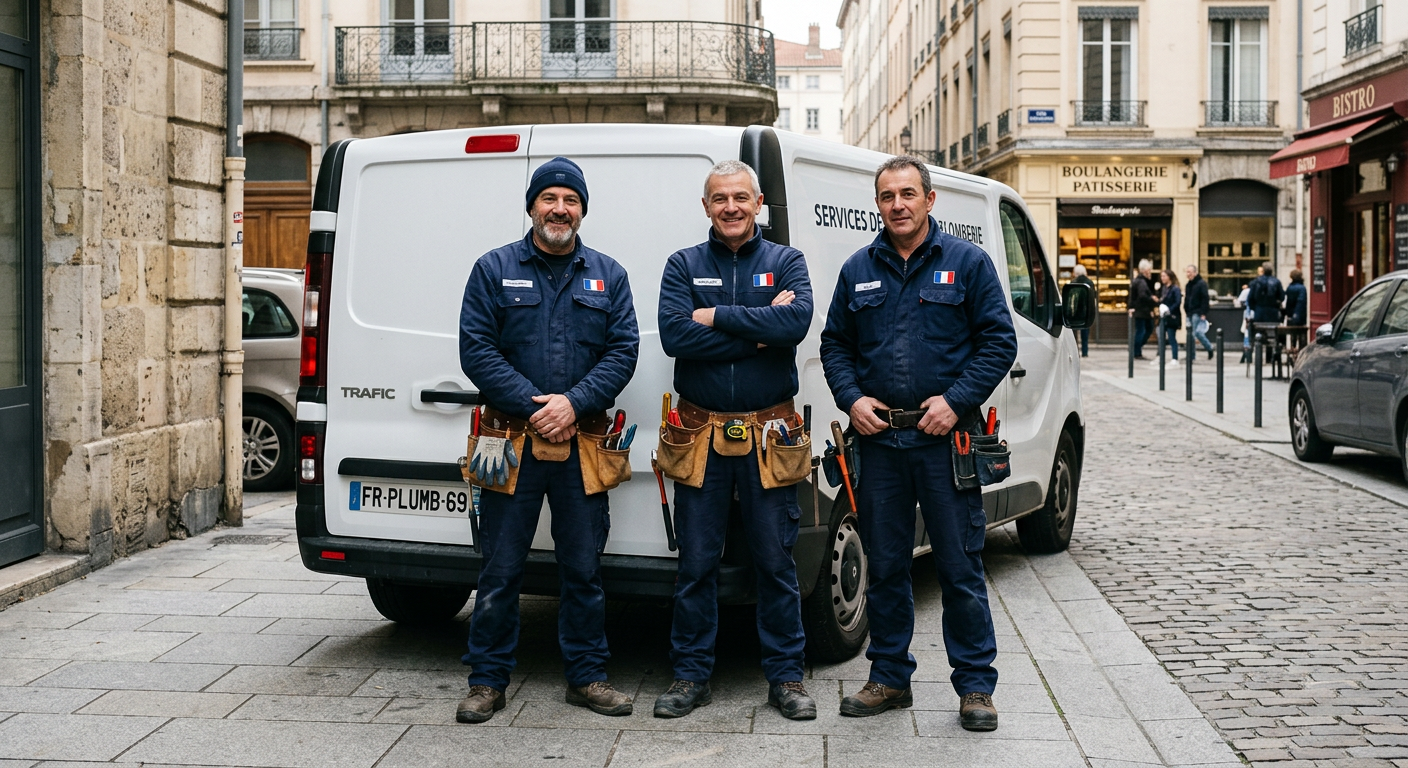 équipe plombiers professionnels Paris 18ème